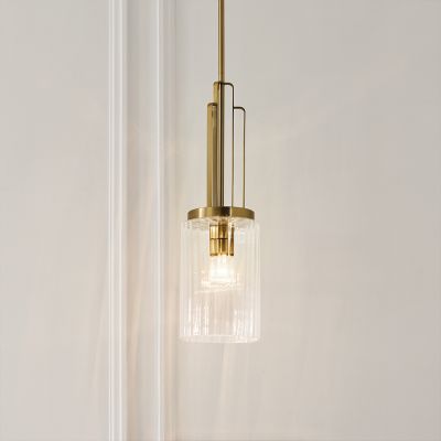 Quintiesse Kimrose lampa wisząca 1x40 W szczotkowany naturalny mosiądz QN-KIMROSE-MP-BNB