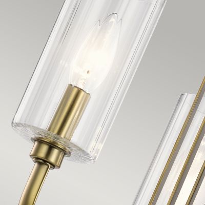 Quintiesse Kimrose lampa wisząca 3x40 W szczotkowany naturalny mosiądz QN-KIMROSE3-BNB