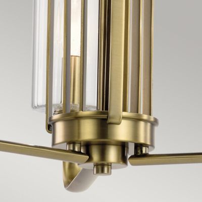Quintiesse Kimrose lampa wisząca 3x40 W szczotkowany naturalny mosiądz QN-KIMROSE3-BNB