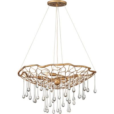 Quintiesse Laguna lampa wisząca 4x40 W oksydowany złoty QN-LAGUNA-4P