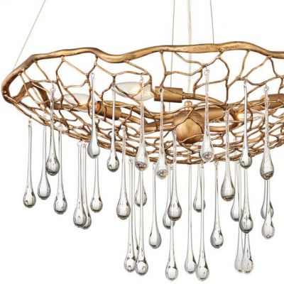 Quintiesse Laguna lampa wisząca 4x40 W oksydowany złoty QN-LAGUNA-4P