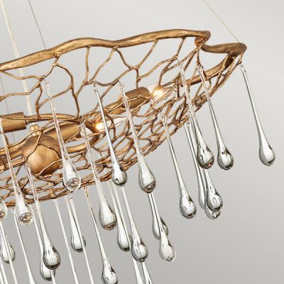 Quintiesse Laguna lampa wisząca 4x40 W oksydowany złoty QN-LAGUNA-4P