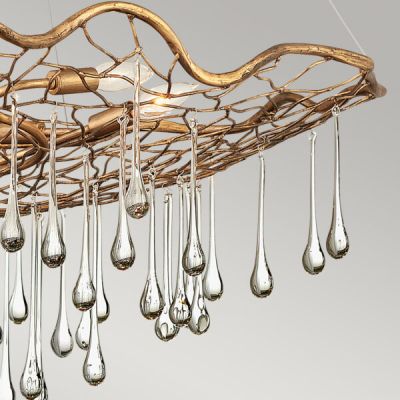 Quintiesse Laguna lampa wisząca 6x40 W oksydowany złoty QN-LAGUNA-6P