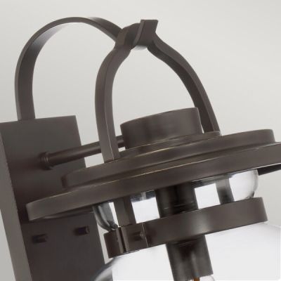 Quintiesse Lasalle kinkiet zewnętrzny 1x60 W zachodni brąz/przezroczysty QN-LASALLE-S-WT