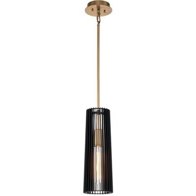 Quintiesse Linara lampa wisząca 1x60 W czarna-mosiądz QN-LINARA-P-BK