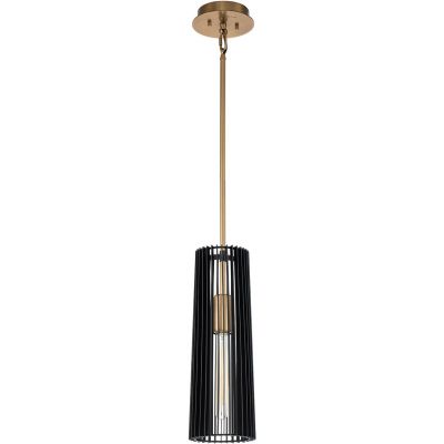 Quintiesse Linara lampa wisząca 1x60 W czarna-mosiądz QN-LINARA-P-BK