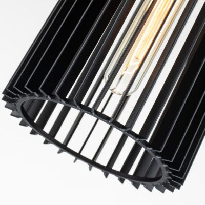 Quintiesse Linara lampa wisząca 1x60 W czarna-mosiądz QN-LINARA-P-BK