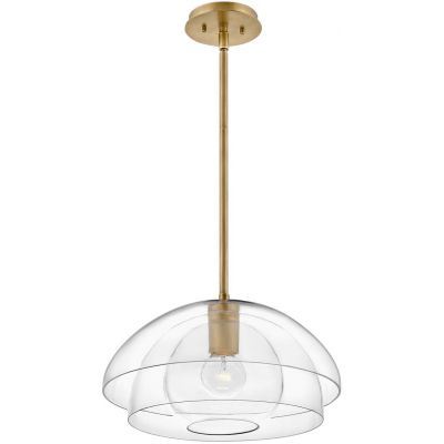 Quintiesse Lotus lampa wisząca 1x60 W stary mosiądz-przezroczysta QN-LOTUS-P-HBR