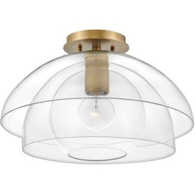 Quintiesse Lotus lampa wisząca 1x60 W stary mosiądz-przezroczysta QN-LOTUS-P-HBR