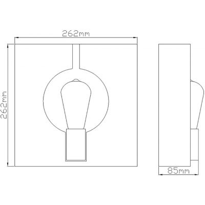 Quintiesse Ludlow kinkiet 1x60 W szczotkowany grafit QN-LUDLOW1-GR