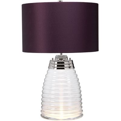 Quintiesse Milne lampa stołowa 1x60 W 1x7 W LED fioletowa QN-MILNE-TL-AUB