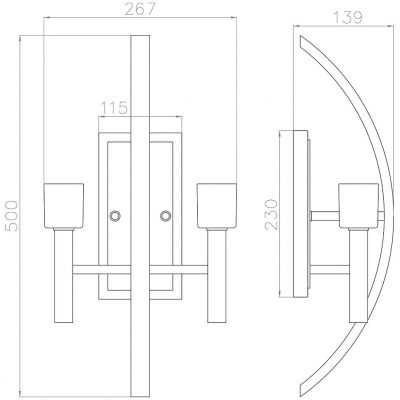 Quintiesse Mondo kinkiet 2x3 W polerowany chrom/biały QN-MONDO2