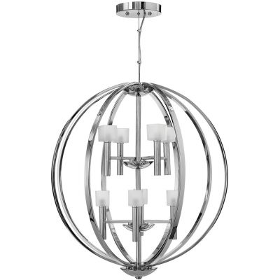 Quintiesse Mondo lampa wisząca 8x3 W polerowany chrom/biały QN-MONDO8