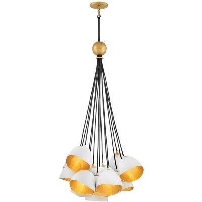 Quintiesse Nula lampa wisząca 15x40 W biała-złota QN-NULA-15P