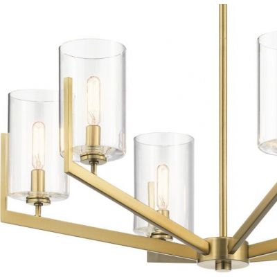 Quintiesse Nye lampa wisząca 6x40 W szczotkowany naturalny mosiądz QN-NYE6-BNB