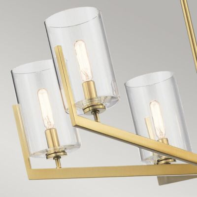 Quintiesse Nye lampa wisząca 6x40 W szczotkowany naturalny mosiądz QN-NYE6-BNB