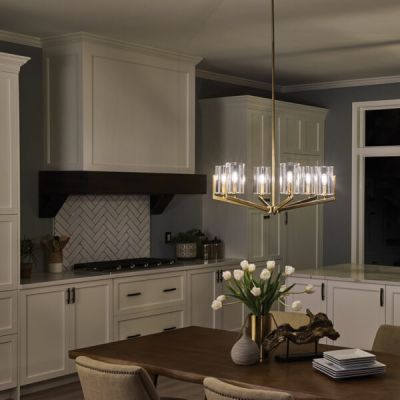 Quintiesse Nye lampa wisząca 6x40 W szczotkowany naturalny mosiądz QN-NYE6-BNB