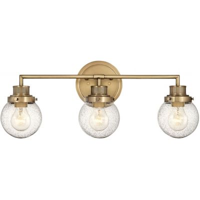 Quintiesse Poppy kinkiet 3x60 W stary mosiądz-przezroczysty QN-POPPY3-HB-BATH