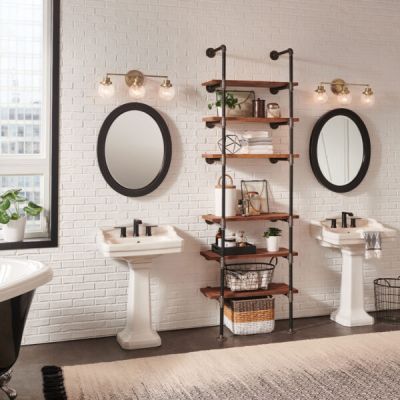 Quintiesse Poppy kinkiet 3x60 W stary mosiądz-przezroczysty QN-POPPY3-HB-BATH