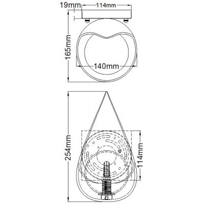 Quintiesse Ren kinkiet 1x3 W matowa czerń-złoty QN-REN1