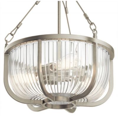 Quintiesse Roux lampa wisząca 3x60 W szczotkowany nikiel QN-ROUX3-BN
