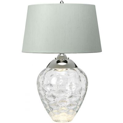 Quintiesse Samara lampa stołowa 1x60 W 1x7 W LED polerowany nikiel/jasnoniebieski/przejrzysty QN-SAMARA-TL-CLR