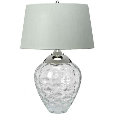 Quintiesse Samara lampa stołowa 1x60 W 1x7 W LED polerowany nikiel/jasnoniebieski/przejrzysty QN-SAMARA-TL-CLR