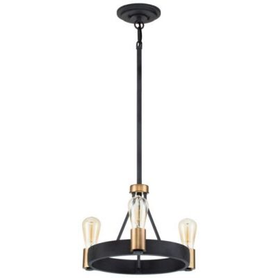 Quintiesse Silas lampa wisząca 3x60 W postarzany cynk/stary mosiądz QN-SILAS-3P-DZ