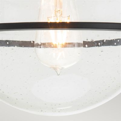 Quintiesse Somerset lampa podsufitowa 1x60 W czarna-przezroczysta QN-SOMERSET-F-C-BK