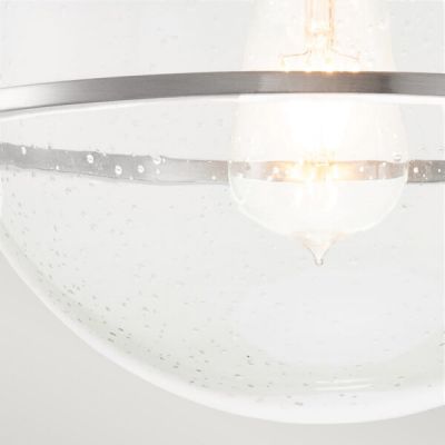 Quintiesse Somerset lampa podsufitowa 1x60 W przezroczysta-szczotkowany nikiel QN-SOMERSET-F-C-BN