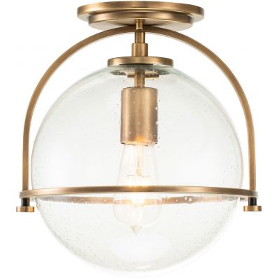Quintiesse Somerset lampa podsufitowa 1x60 W stary mosiądz-przezroczysta QN-SOMERSET-F-C-HB