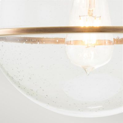 Quintiesse Somerset lampa podsufitowa 1x60 W stary mosiądz-przezroczysta QN-SOMERSET-F-C-HB