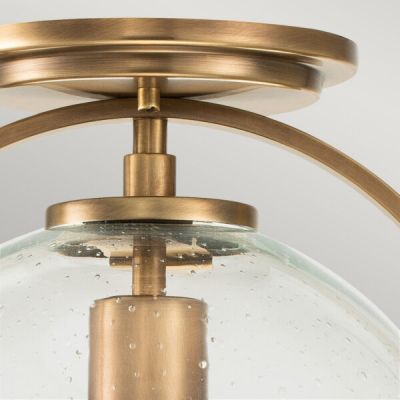 Quintiesse Somerset lampa podsufitowa 1x60 W stary mosiądz-przezroczysta QN-SOMERSET-F-C-HB