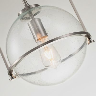 Quintiesse Somerset lampa wisząca 1x60 W przezroczysta-szczotkowany nikiel QN-SOMERSET-P-C-BN