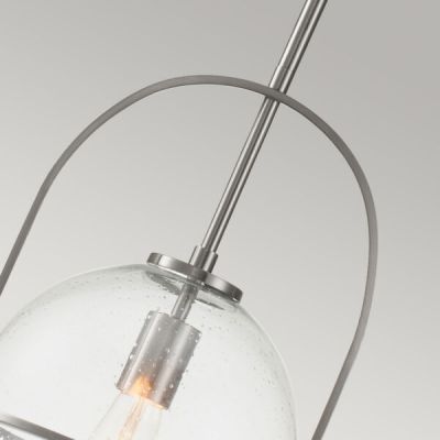 Quintiesse Somerset lampa wisząca 1x60 W przezroczysta-szczotkowany nikiel QN-SOMERSET-P-C-BN