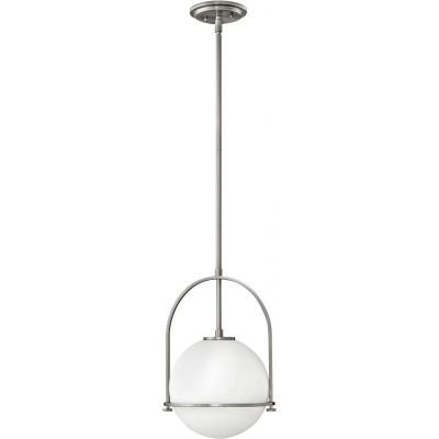 Quintiesse Somerset lampa wisząca 1x60 W mleczna-szczotkowany nikiel QN-SOMERSET-P-O-BN