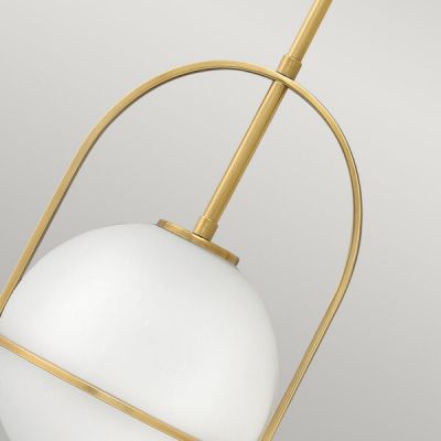 Quintiesse Somerset lampa wisząca 1x60 W stary mosiądz-mleczna QN-SOMERSET-P-O-HB
