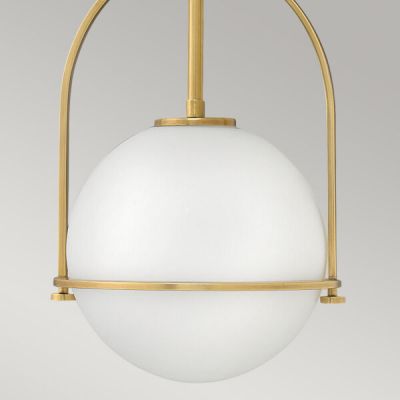 Quintiesse Somerset lampa wisząca 1x60 W stary mosiądz-mleczna QN-SOMERSET-P-O-HB