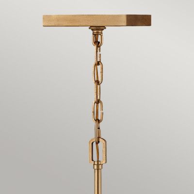 Quintiesse Stinson lampa wisząca 4x60 W czarna-postarzany mosiądz QN-STINSON-4P-M-DBR