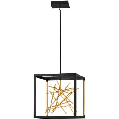Quintiesse Styx lampa wisząca 1x48 W czarna-złota QN-STYX-LED-P-BG