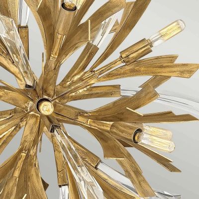 Quintiesse Vida lampa wisząca 13x40 W oksydowane złoto QN-VIDA-13P-S