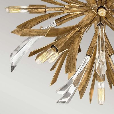 Quintiesse Vida lampa wisząca 13x40 W oksydowane złoto QN-VIDA-13P-S