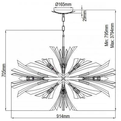 Quintiesse Vida lampa wisząca x40 W oksydowane złoto QN-VIDA-13P-W