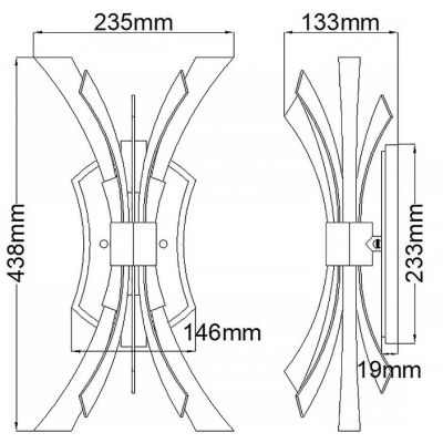 Quintiesse Vida kinkiet 2x40 W oksydowane złoto QN-VIDA2