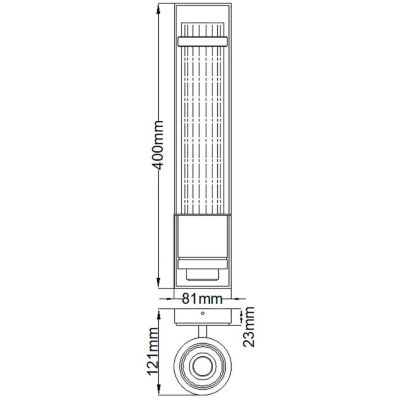 Quintiesse Wellington kinkiet 1x7 W polerowany chrom-przezroczysty QN-WELLINGTON1-PC