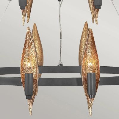 Quintiesse Willow lampa wisząca 6x40 W ekskluzywne złoto, węglowa czerń QN-WILLOW6-CBK