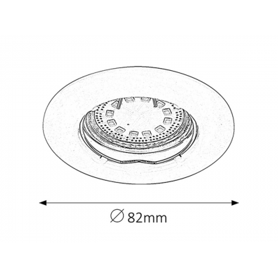 Rabalux Lite lampa podsufitowa 1x50 W stal 1046