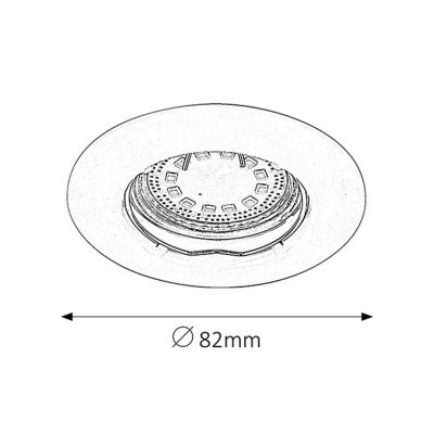 Rabalux Lite lampa do zabudowy 1x50 W chrom 1050