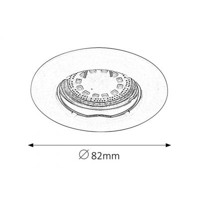Rabalux Lite lampa do zabudowy 1x50 W chrom 1163