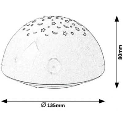 Rabalux Lina lampka nocna dziecięca 1x0,5 W biała 1470